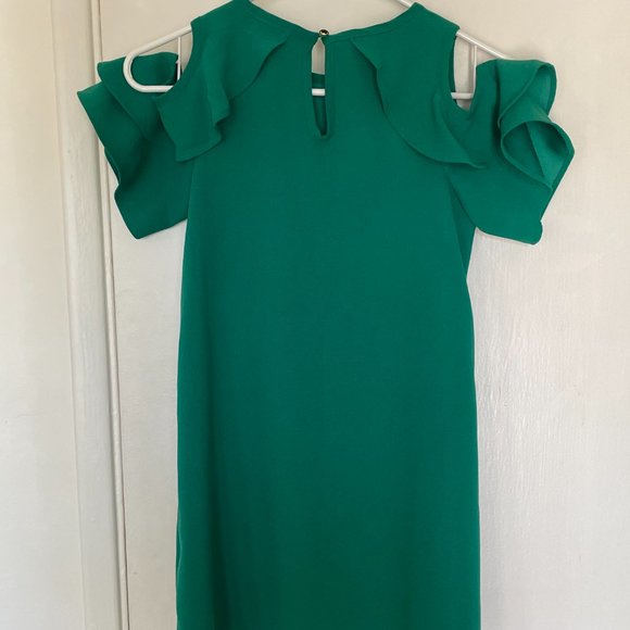 Kate Spade New York Women's Green Open Shoulder Top Size 10 - Picture 5 of 6